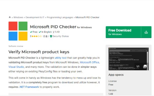 Check Windows 10 Product Key Validity Online