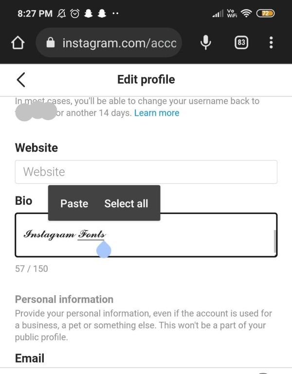 Copy And Paste Fonts For Instagram