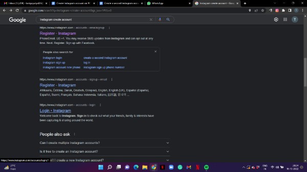 Create Instagram Account On PC