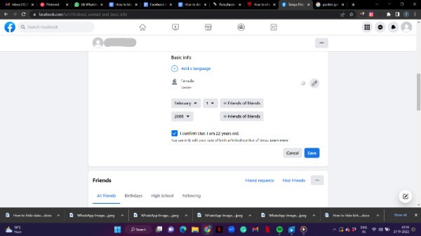 Facebook Date Of Birth Change