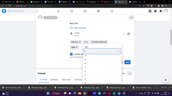 Facebook Date Of Birth Change