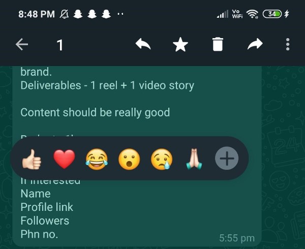 Forward Messages In WhatsApp