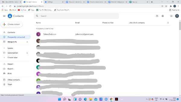 How Can I See All My Contacts In Gmail