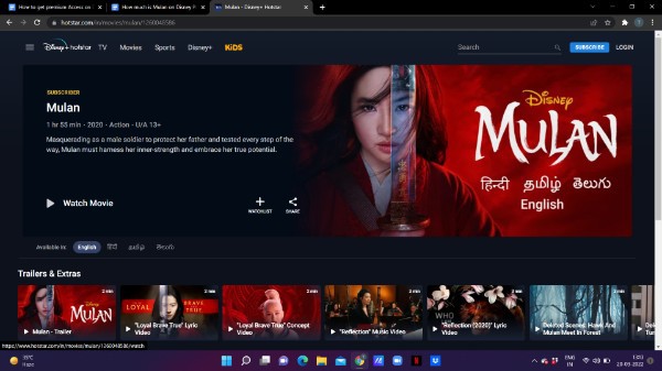 How Much Is Mulan On Disney Plus