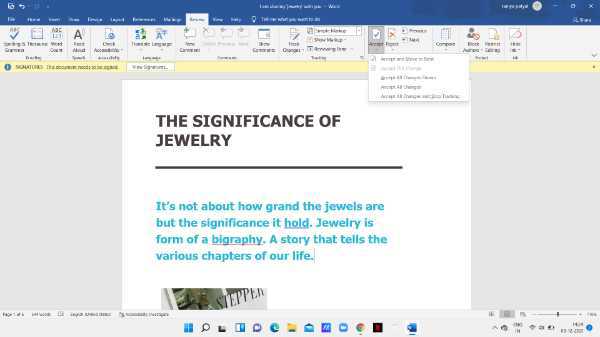 How To Accept All Changes In Word