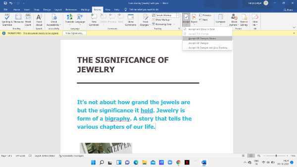 How To Accept All Changes In Word