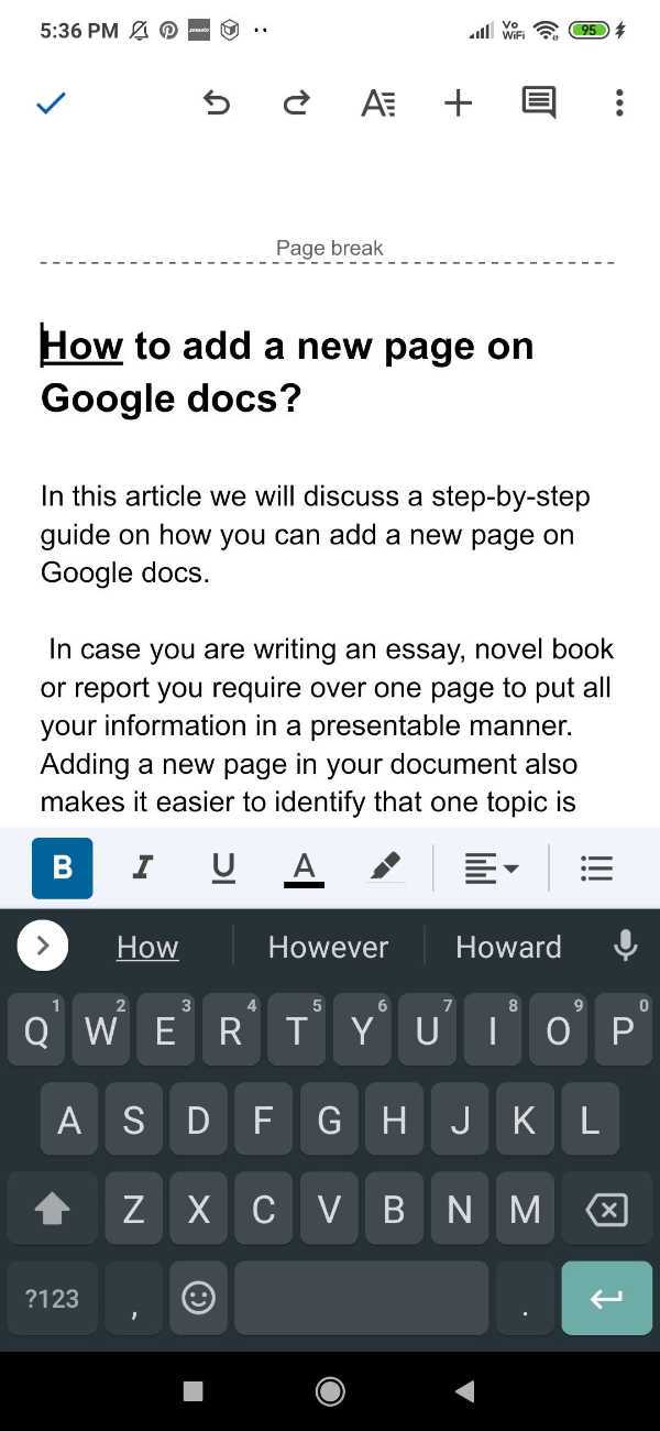 How To Add A New Page On Google Docs