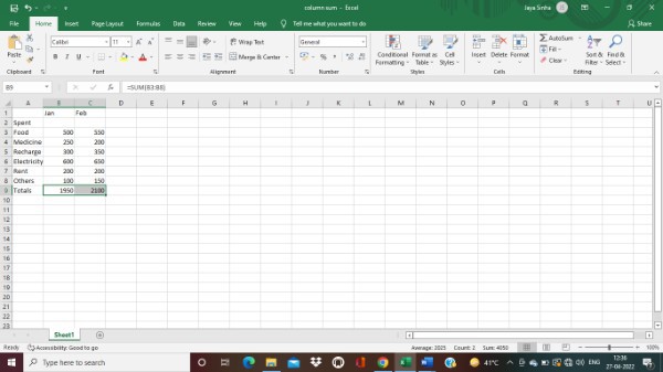How To Add Numbers In A Column In Excel