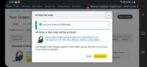 How To Archive Orders On Amazon