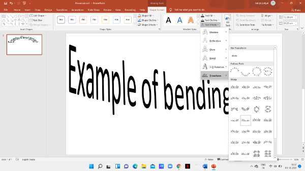 How To Bend Text In PowerPoint