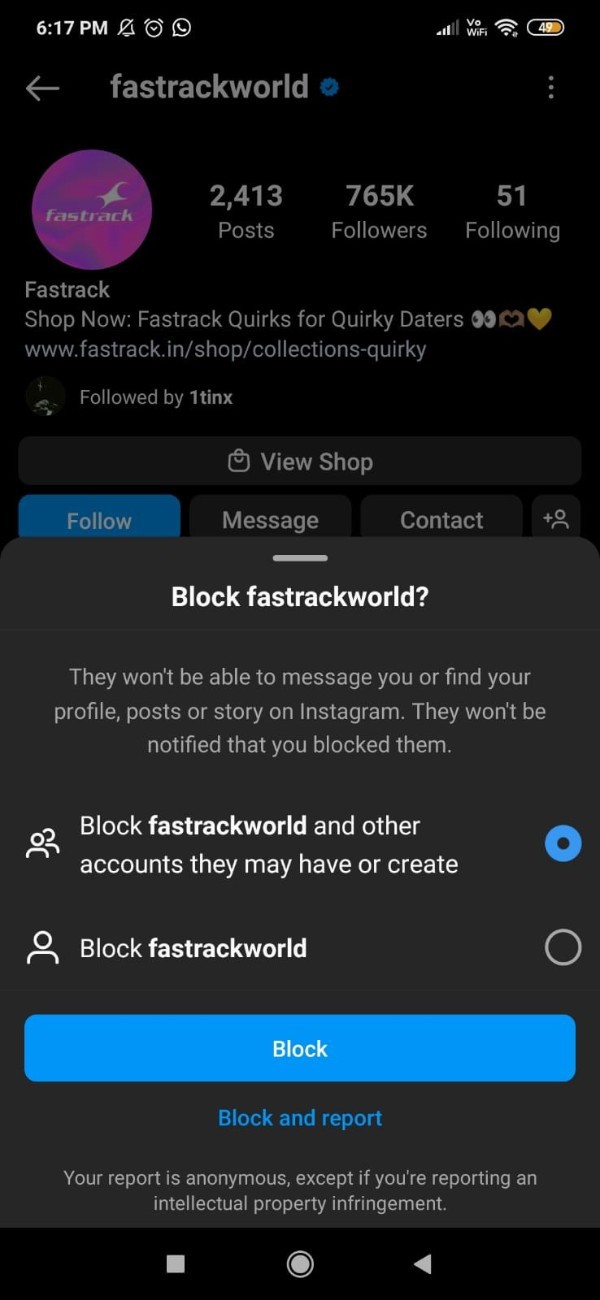 How To Block Instagram Account