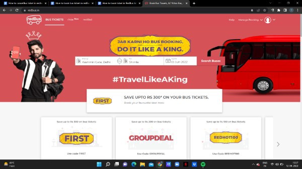 How To Book Ticket In redBus