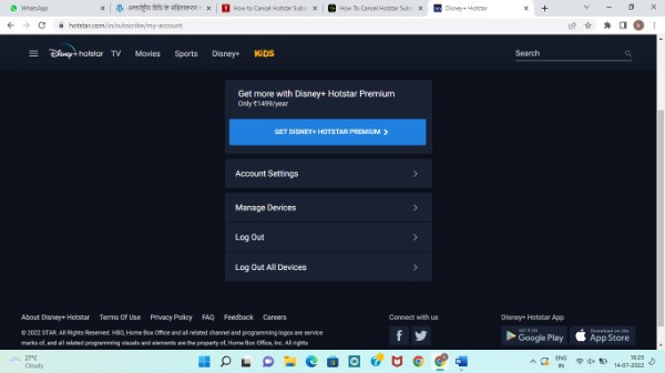 How To Cancel Hotstar Vip Subscription