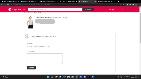 How To Cancel Order In Snapdeal