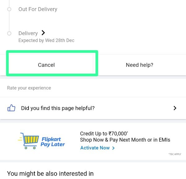 How To Cancel Order On Flipkart After Payment