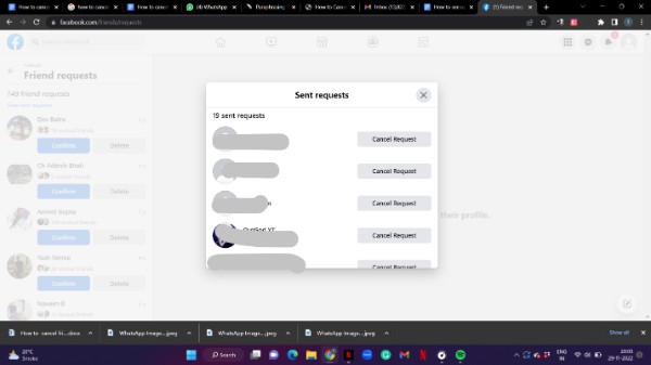 How To Cancel Sent Friend Request On Facebook