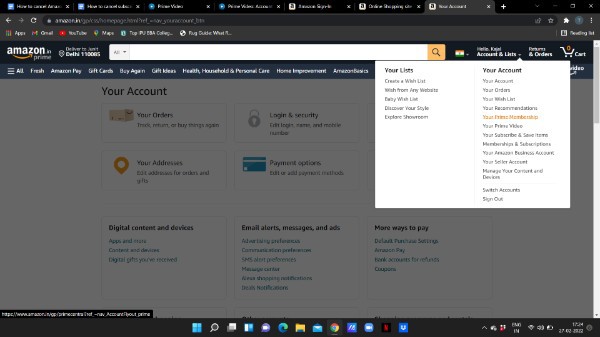How To Cancel Subscription On Amazon Prime