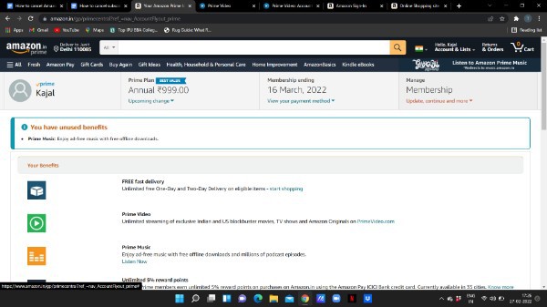 How To Cancel Subscription On Amazon Prime