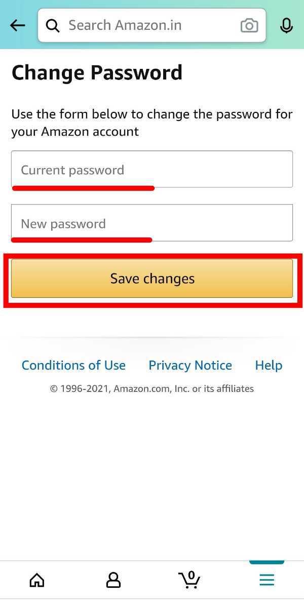 How To Change Amazon Password In App