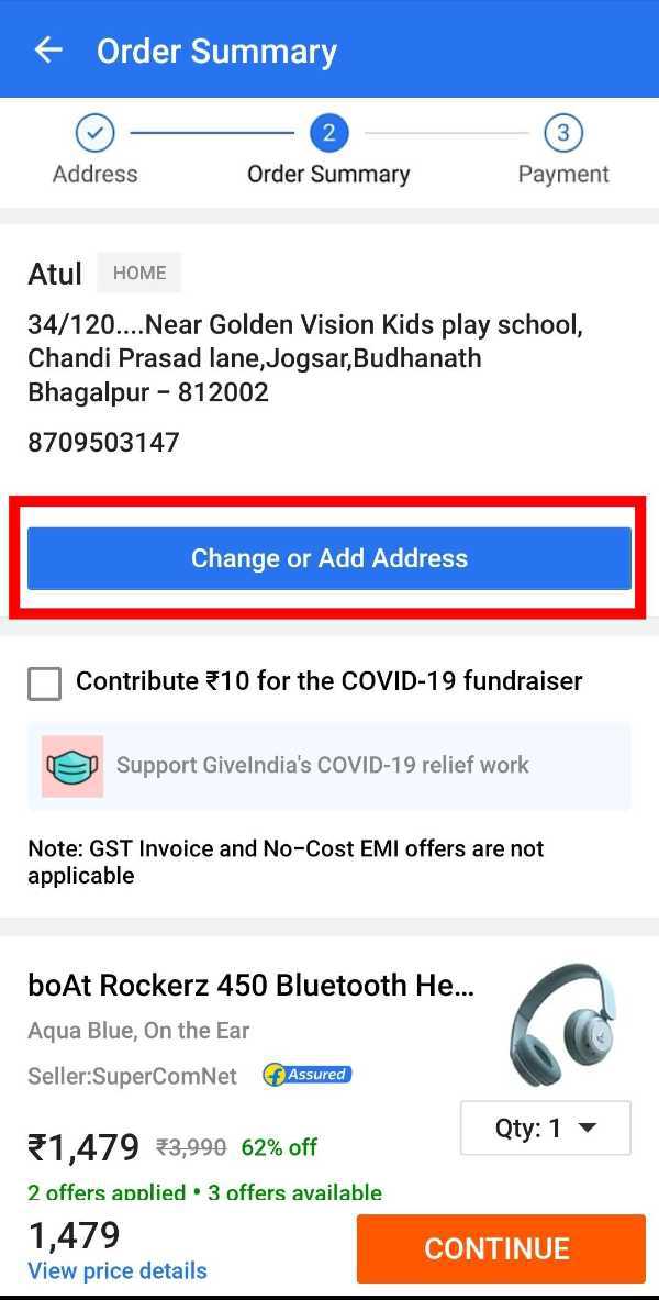 How To Change Billing Address In Flipkart