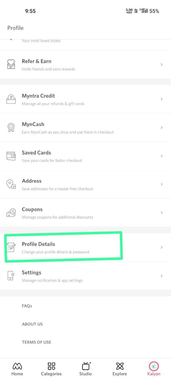 How To Change Email ID In Myntra