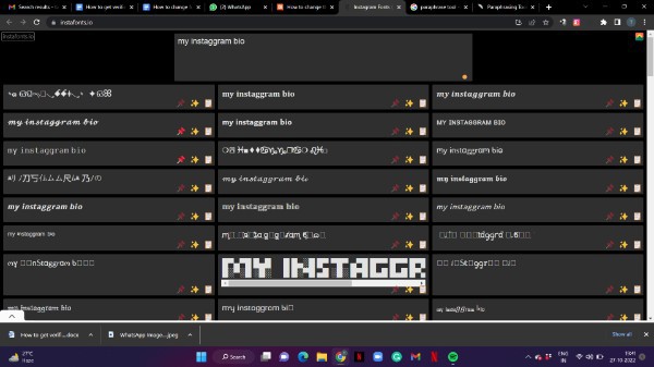 How To Change Fonts On Instagram Bio