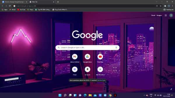 How To Change Google Background To Your Own Picture