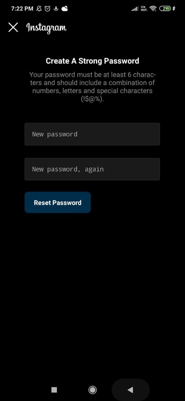 How To Change Instagram Password