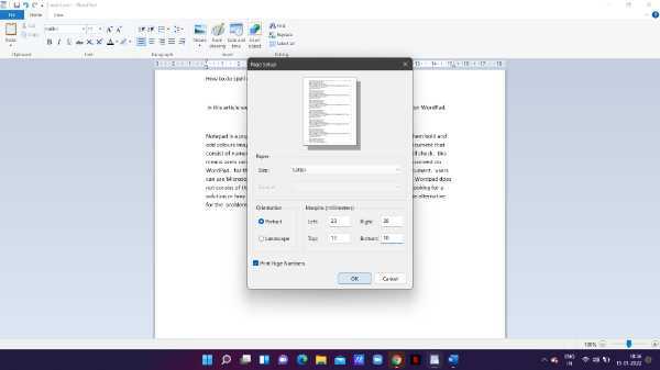 How To Change Margins In WordPad