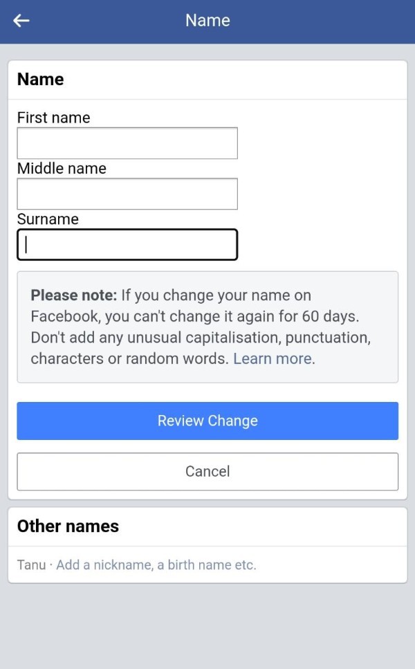 How To Change Name In Facebook Lite