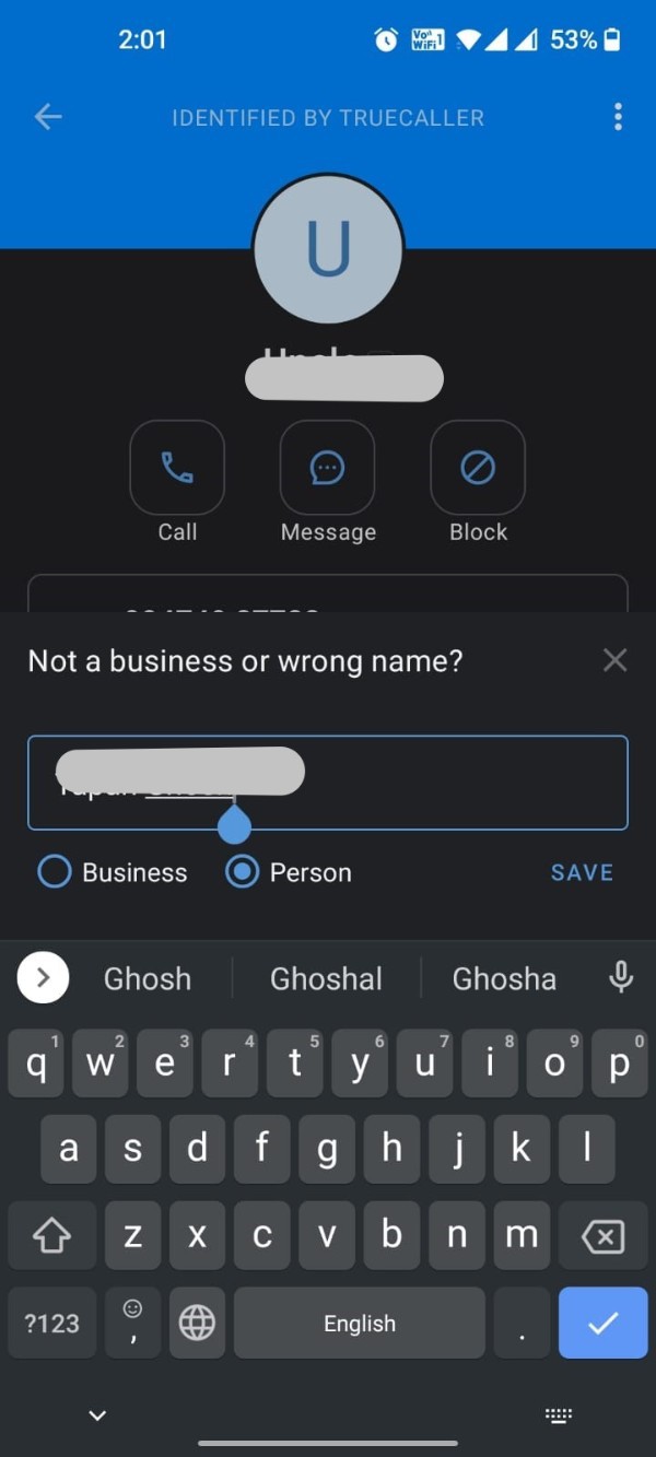 How To Change Other Name In Truecaller