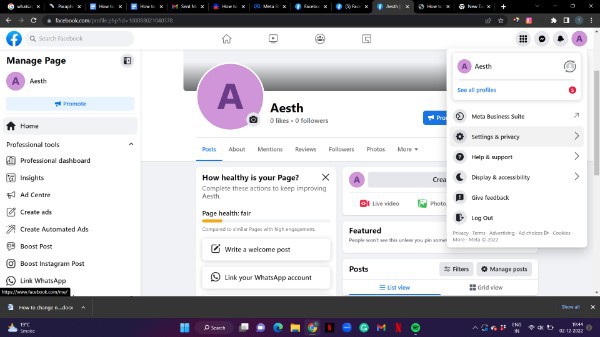 How To Change The Page Name In FB