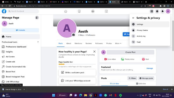 How To Change The Page Name In FB
