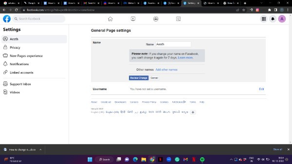How To Change The Page Name In FB