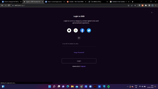 How To Change Zee5 Password