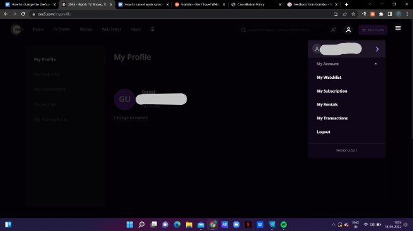 How To Change Zee5 Password