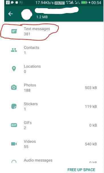How to check number of messages in WhatsApp group