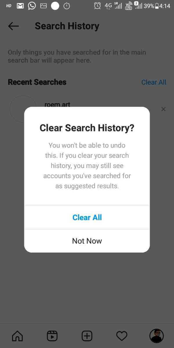How To Clear Instagram Search Suggestions