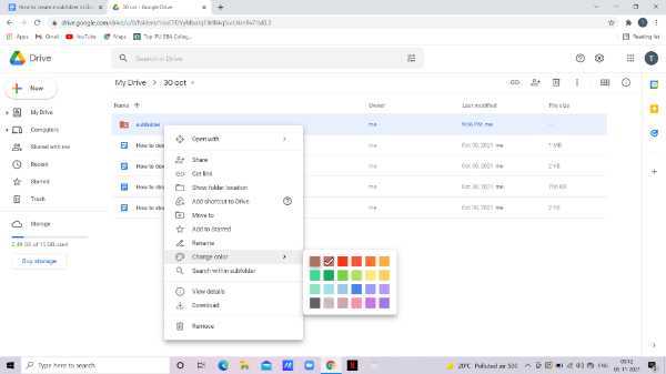 How To Create A Subfolder In Google Drive