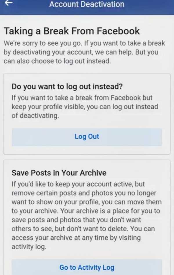 How To Deactivate Facebook Account In Mobile