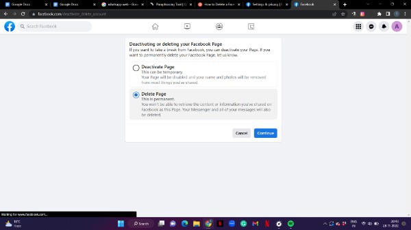 How To Delete A Page On Facebook