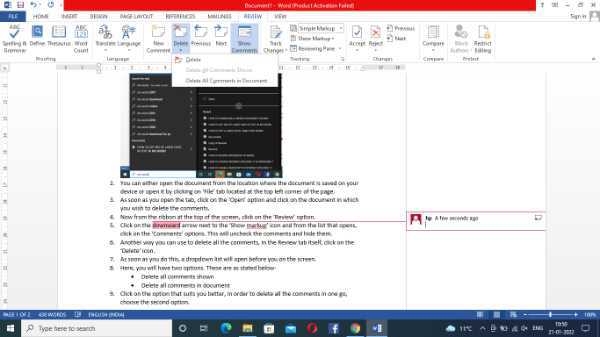 How To Delete All Comments In Word