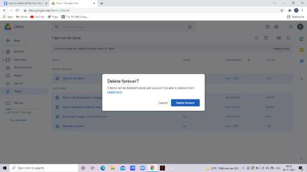 How To Delete All Files From Google Drive