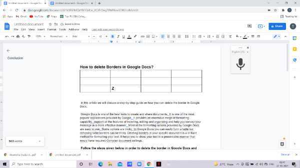How To Delete Borders In Google Docs