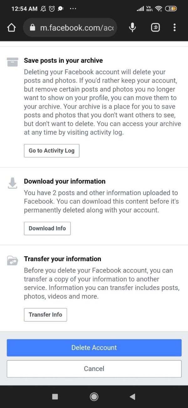 How To Delete Facebook Account On Android