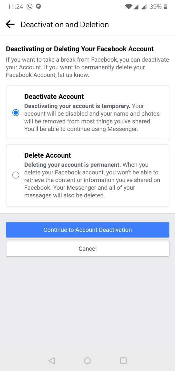 How To Delete FB Account Permanently From Mobile
