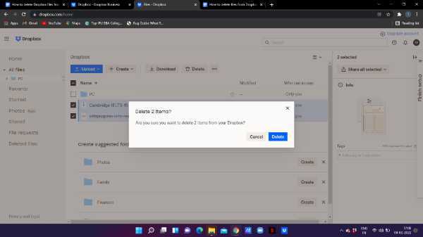 How To Delete Files From Dropbox