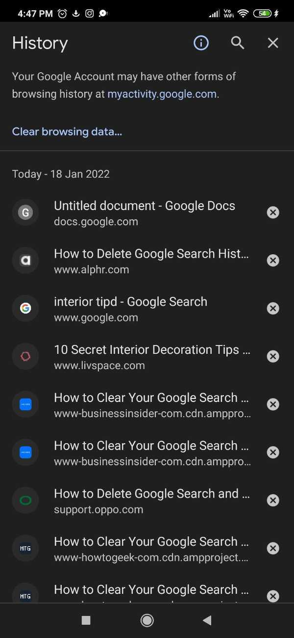 How To Delete Google History On Phone