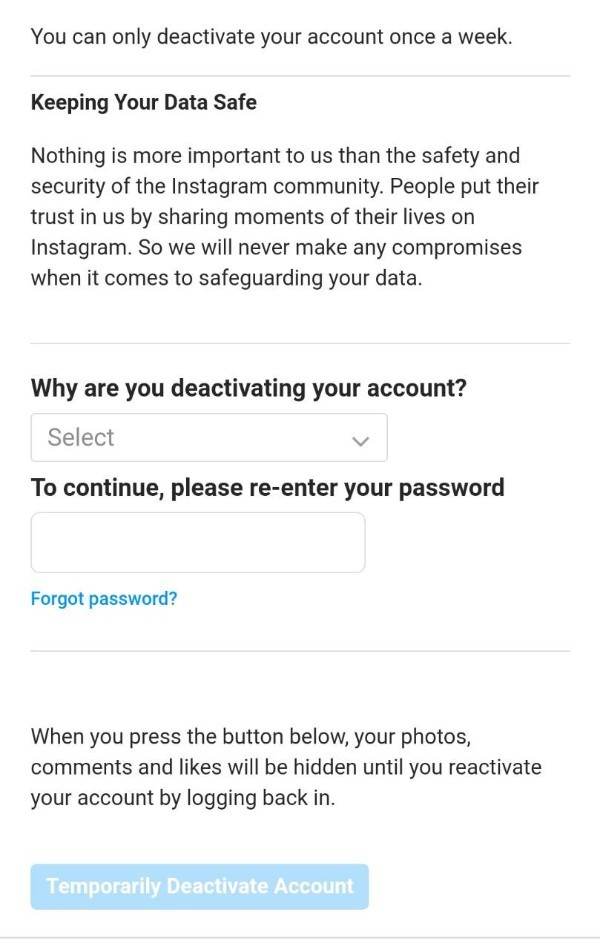 How To Delete Instagram Account On Android