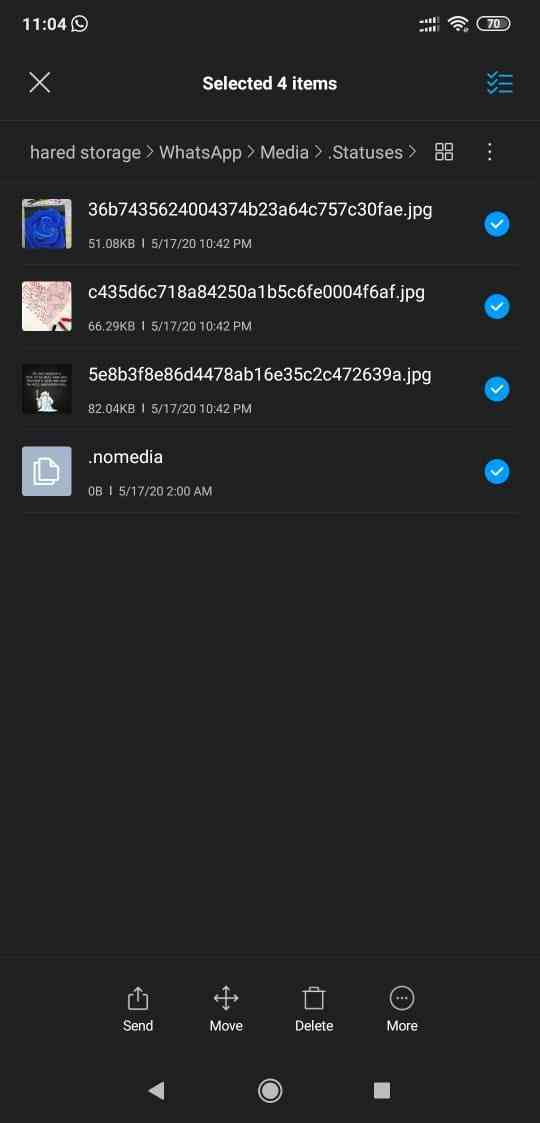 How to delete others status in WhatsApp